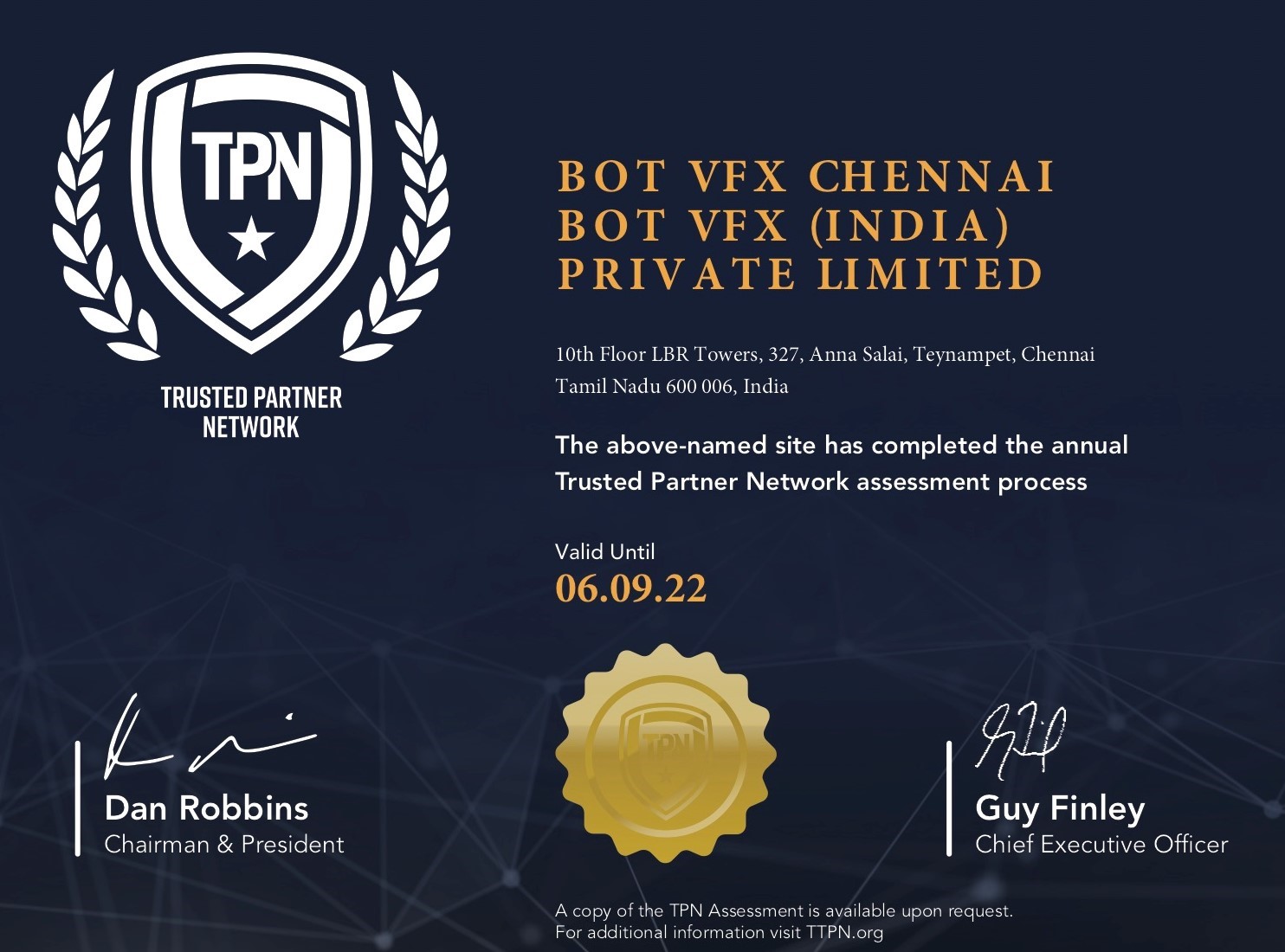 TNP certificate