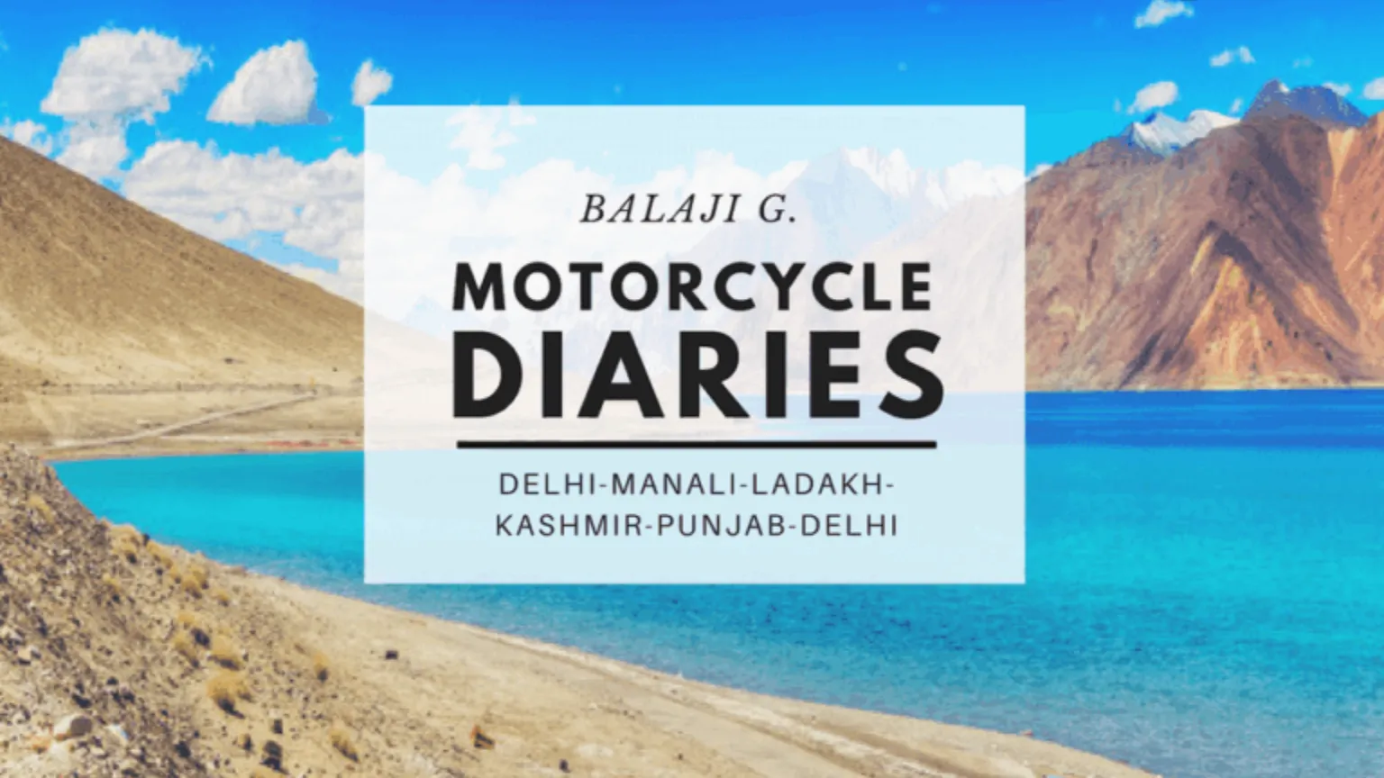 Motorcycle Diaries: Balaji’s Soul-Searching Sojourn in The Mountains